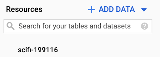 Project ID superset bigquery: resources section for Project ID